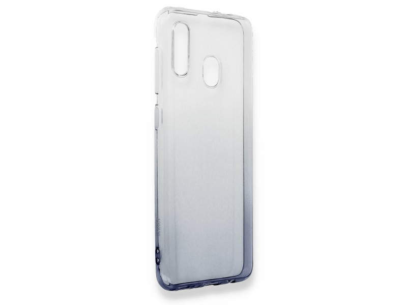 Newface Samsung Galaxy A10 Kılıf Lüx Çift Renkli Silikon - Siyah