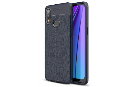 Newface Samsung Galaxy A10S Kılıf Focus Derili Silikon - Lacivert
