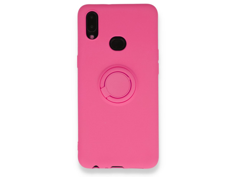Newface Samsung Galaxy A10S Kılıf Viktor Yüzüklü Silikon - Pembe