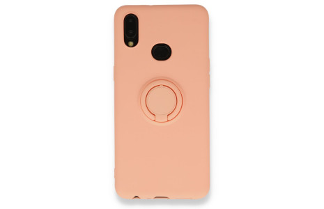 Newface Samsung Galaxy A10S Kılıf Viktor Yüzüklü Silikon - Pudra