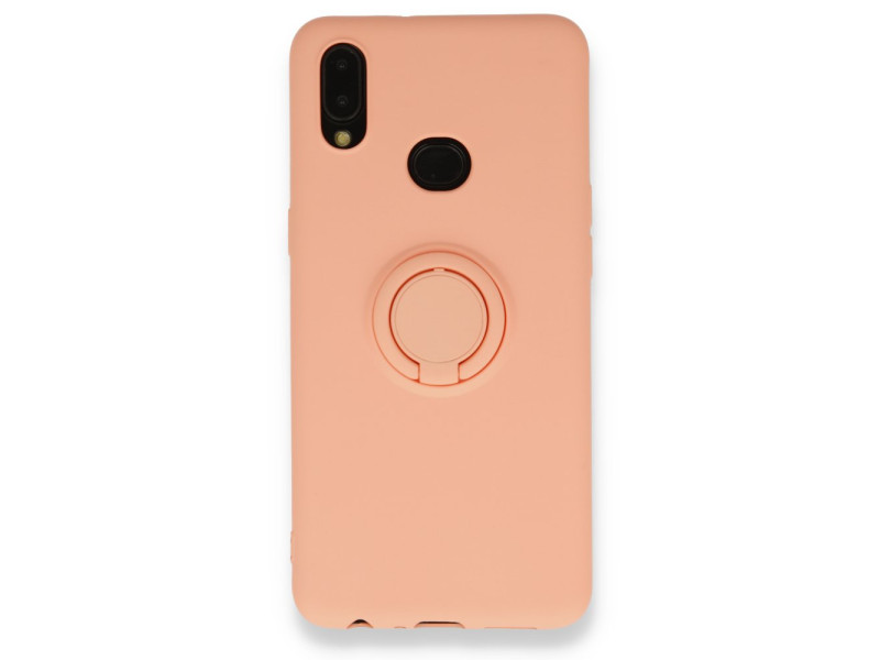 Newface Samsung Galaxy A10S Kılıf Viktor Yüzüklü Silikon - Pudra