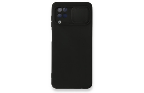 Newface Samsung Galaxy A12 Kılıf Color Lens Silikon - Siyah