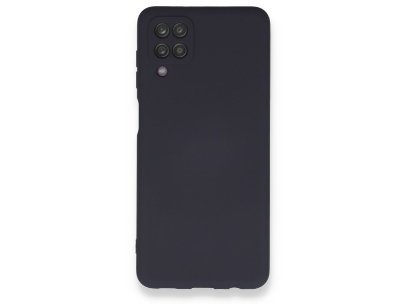 Newface Samsung Galaxy A12 Kılıf Nano içi Kadife Silikon - Lacivert