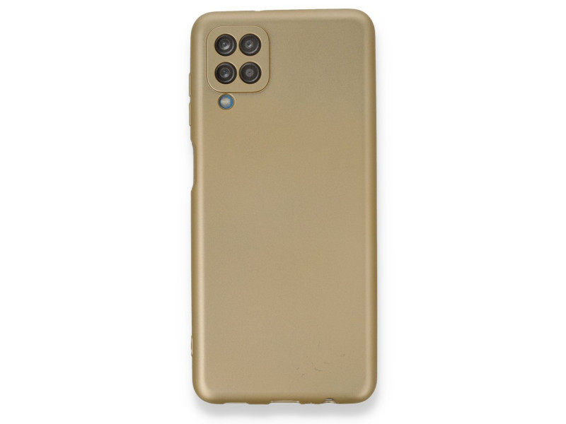 Newface Samsung Galaxy A12 Kılıf First Silikon - Gold