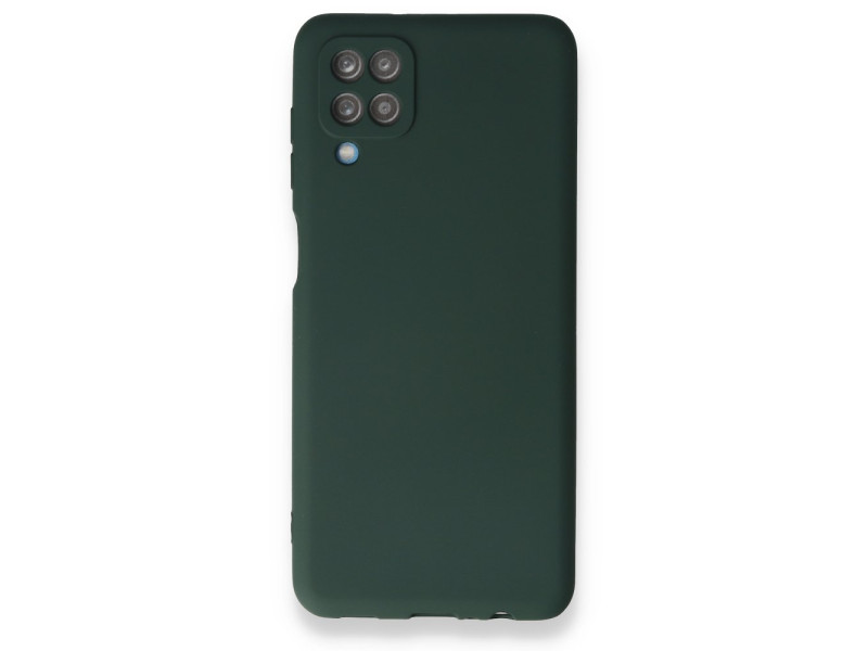 Newface Samsung Galaxy A12 Kılıf First Silikon - Koyu Yeşil