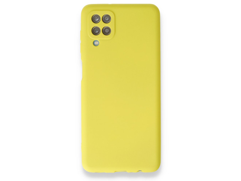 Newface Samsung Galaxy A12 Kılıf First Silikon - Sarı