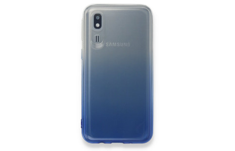Newface Samsung Galaxy A2 Core Kılıf Lüx Çift Renkli Silikon - Mavi