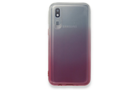 Newface Samsung Galaxy A2 Core Kılıf Lüx Çift Renkli Silikon - Pembe