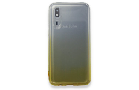 Newface Samsung Galaxy A2 Core Kılıf Lüx Çift Renkli Silikon - Sarı