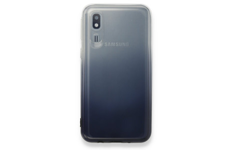 Newface Samsung Galaxy A2 Core Kılıf Lüx Çift Renkli Silikon - Siyah