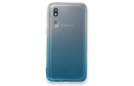 Newface Samsung Galaxy A2 Core Kılıf Lüx Çift Renkli Silikon - Turkuaz