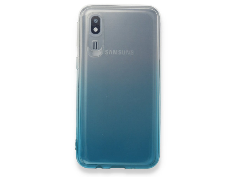 Newface Samsung Galaxy A2 Core Kılıf Lüx Çift Renkli Silikon - Turkuaz