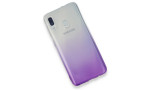 Newface Samsung Galaxy A20 Kılıf Lüx Çift Renkli Silikon - Mor