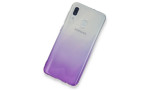 Newface Samsung Galaxy A20 Kılıf Lüx Çift Renkli Silikon - Mor