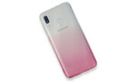 Newface Samsung Galaxy A20 Kılıf Lüx Çift Renkli Silikon - Pembe