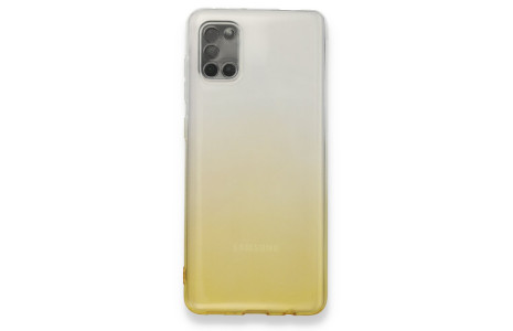 Newface Samsung Galaxy A31 Kılıf Lüx Çift Renkli Silikon - Sarı