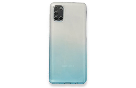 Newface Samsung Galaxy A31 Kılıf Lüx Çift Renkli Silikon - Turkuaz