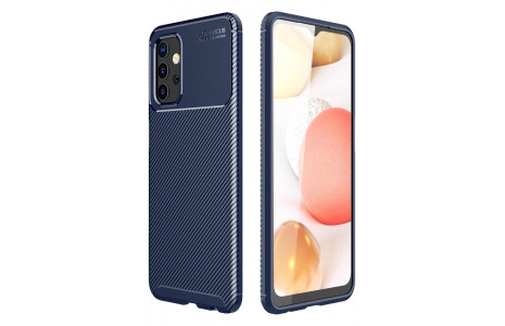 Newface Samsung Galaxy A32 5G Kılıf Focus Karbon Silikon - Lacivert