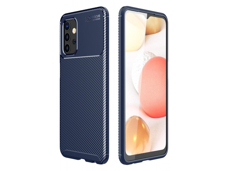 Newface Samsung Galaxy A32 5G Kılıf Focus Karbon Silikon - Lacivert