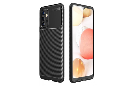 Newface Samsung Galaxy A32 5G Kılıf Focus Karbon Silikon - Siyah