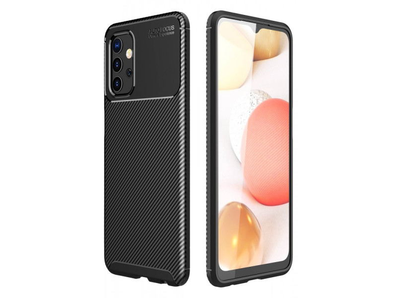 Newface Samsung Galaxy A32 5G Kılıf Focus Karbon Silikon - Siyah