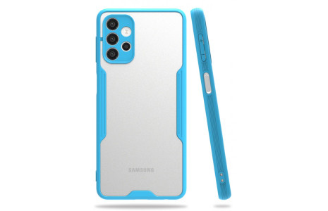 Newface Samsung Galaxy A32 5G Kılıf Platin Silikon - Mavi