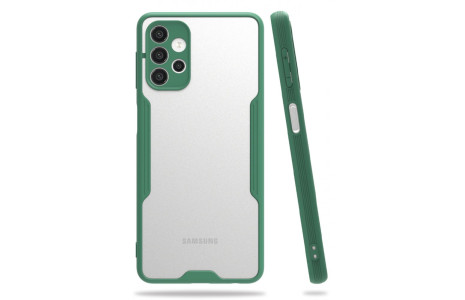 Newface Samsung Galaxy A32 5G Kılıf Platin Silikon - Yeşil