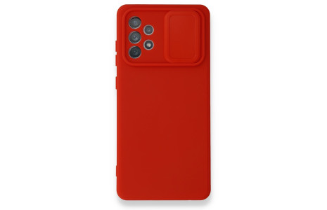 Newface Samsung Galaxy A52 Kılıf Color Lens Silikon - Kırmızı