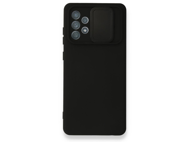Newface Samsung Galaxy A52 Kılıf Color Lens Silikon - Siyah