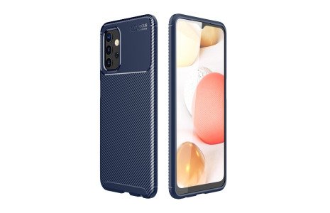 Newface Samsung Galaxy A32 Kılıf Focus Karbon Silikon - Lacivert