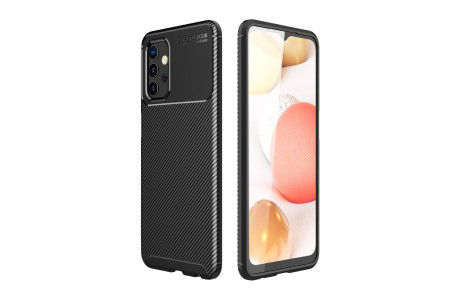 Newface Samsung Galaxy A32 Kılıf Focus Karbon Silikon - Siyah