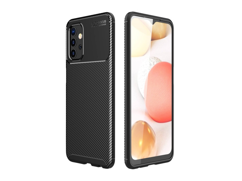 Newface Samsung Galaxy A32 Kılıf Focus Karbon Silikon - Siyah