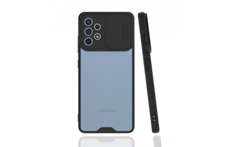 Newface Samsung Galaxy A32 Kılıf Platin Kamera Koruma Silikon - Siyah