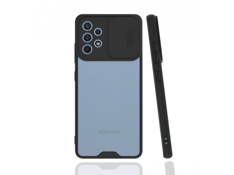 Newface Samsung Galaxy A32 Kılıf Platin Kamera Koruma Silikon - Siyah