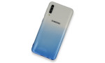 Newface Samsung Galaxy A50S Kılıf Lüx Çift Renkli Silikon - Mavi