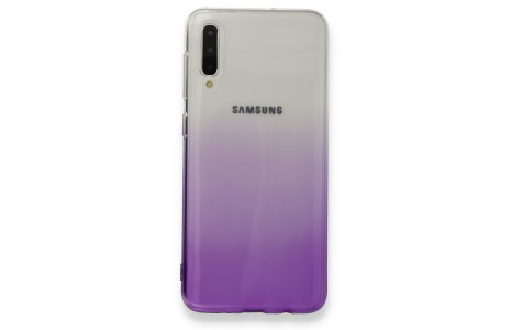 Newface Samsung Galaxy A30S Kılıf Lüx Çift Renkli Silikon - Mor