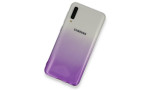 Newface Samsung Galaxy A50S Kılıf Lüx Çift Renkli Silikon - Mor