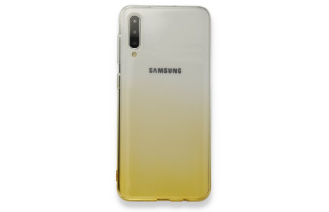Newface Samsung Galaxy A30S Kılıf Lüx Çift Renkli Silikon - Sarı