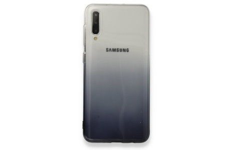 Newface Samsung Galaxy A30S Kılıf Lüx Çift Renkli Silikon - Siyah
