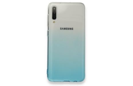 Newface Samsung Galaxy A30S Kılıf Lüx Çift Renkli Silikon - Turkuaz