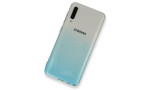 Newface Samsung Galaxy A50S Kılıf Lüx Çift Renkli Silikon - Turkuaz