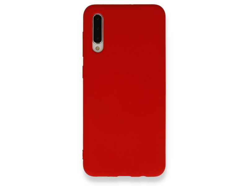 Newface Samsung Galaxy A50S Kılıf Nano içi Kadife Silikon - Kırmızı