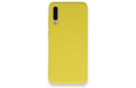 Newface Samsung Galaxy A30S Kılıf Nano içi Kadife Silikon - Sarı