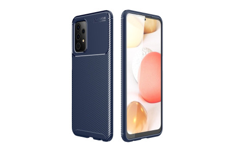 Newface Samsung Galaxy A52 Kılıf Focus Karbon Silikon - Lacivert
