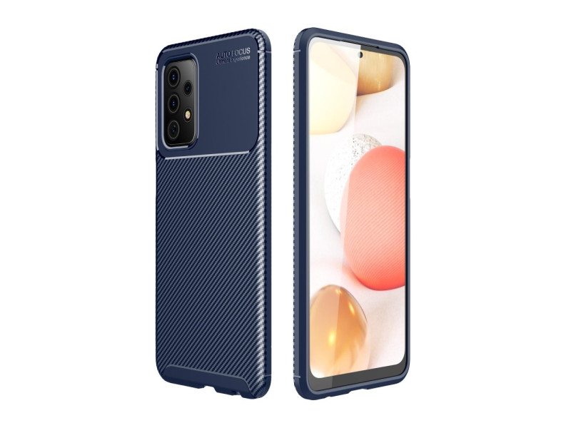 Newface Samsung Galaxy A52 Kılıf Focus Karbon Silikon - Lacivert