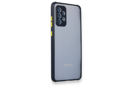 Newface Samsung Galaxy A52 Kılıf Miami Şeffaf Silikon - Lacivert