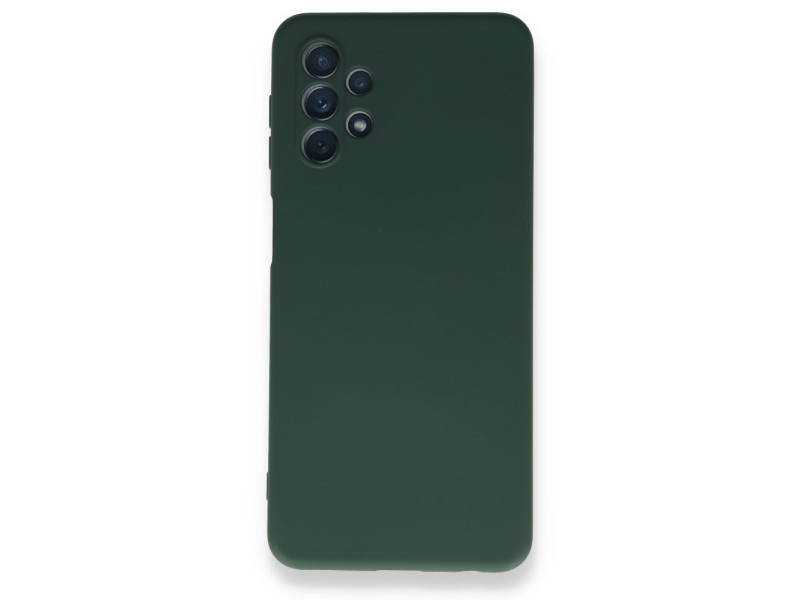 Newface Samsung Galaxy A52 Kılıf Nano içi Kadife Silikon - Koyu Yeşil
