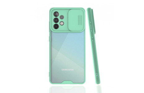 Newface Samsung Galaxy A52 Kılıf Platin Kamera Koruma Silikon - Açık Yeşil