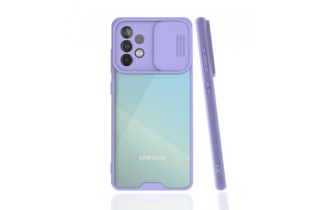Newface Samsung Galaxy A52 Kılıf Platin Kamera Koruma Silikon - Lila