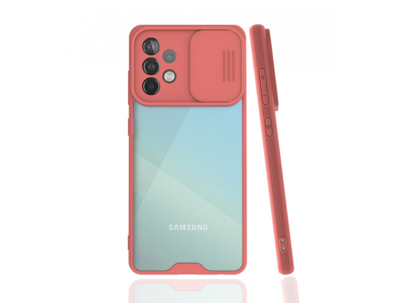 Newface Samsung Galaxy A52 Kılıf Platin Kamera Koruma Silikon - Pembe